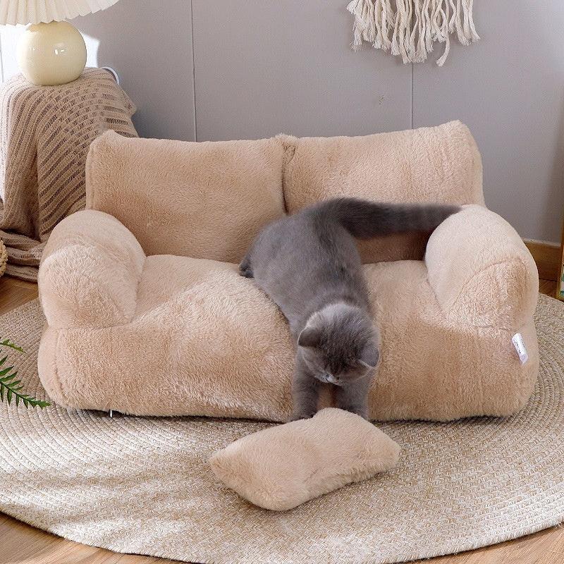 Luxury Cat Bed Sofa Winter Warm Cat Nest Pet Bed For Small Medium Dogs Cats Comfortable Plush Puppy Bed Pet Supplies.
