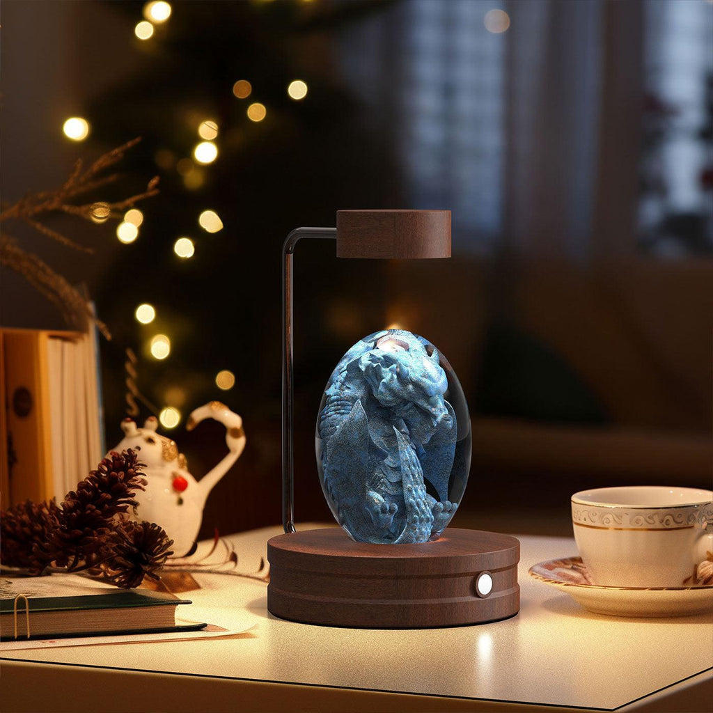 Crystal Ball Cosmic Dinosaur Indoor Night Light USB Power Warm Bedside Light Birthday Gift Night Lamp.