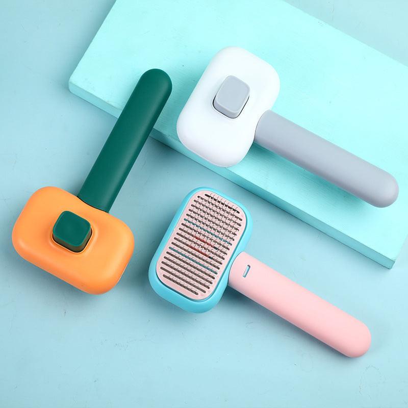 New Pet Cat Dog Hair Brush Hair Massage Comb Open-Knot Brush Grooming Cleaning Tool Stainless Steel Comb.