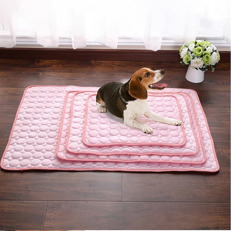Pet Dog Cat Ice Silk Cold Nest Pad For Cooling In Summer.