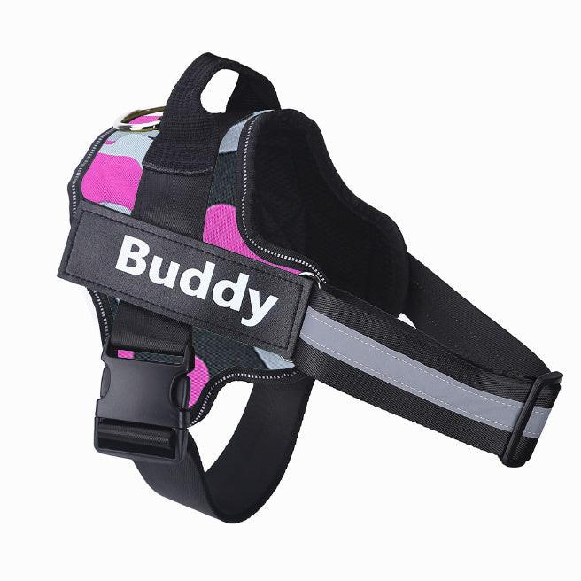 Personalized Dog Harness NO PULL Reflective Breathable Adjustable Pet Harness Vest For Small Large Dog Custom Patch Pet Supplies.