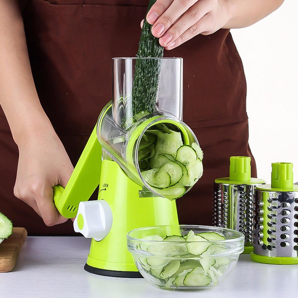 Vegetable Cutter Round Mandoline Slicer Potato Julienne Carrot Grater Cheese.