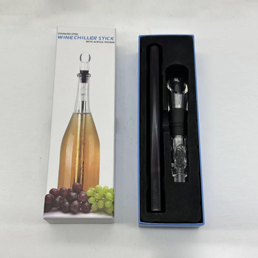 Wine Bottle Cooler Stick Stainless Steel Wine Chilling Rod Leakproof Wine Chiller Beer Beverage Frozening Stick Bar Tools.