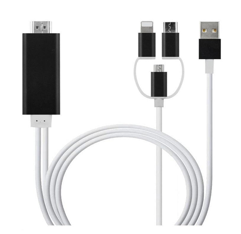 Type-C To HDMI Three In One Mobile Phone Projection Cable.