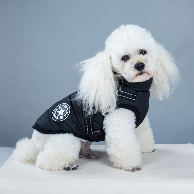Waterproof Dog Clothes Winter Dog Coat With Harness Warm Pet Clothing Big Dog Jacket Chihuahua Labrador Coat Costume.