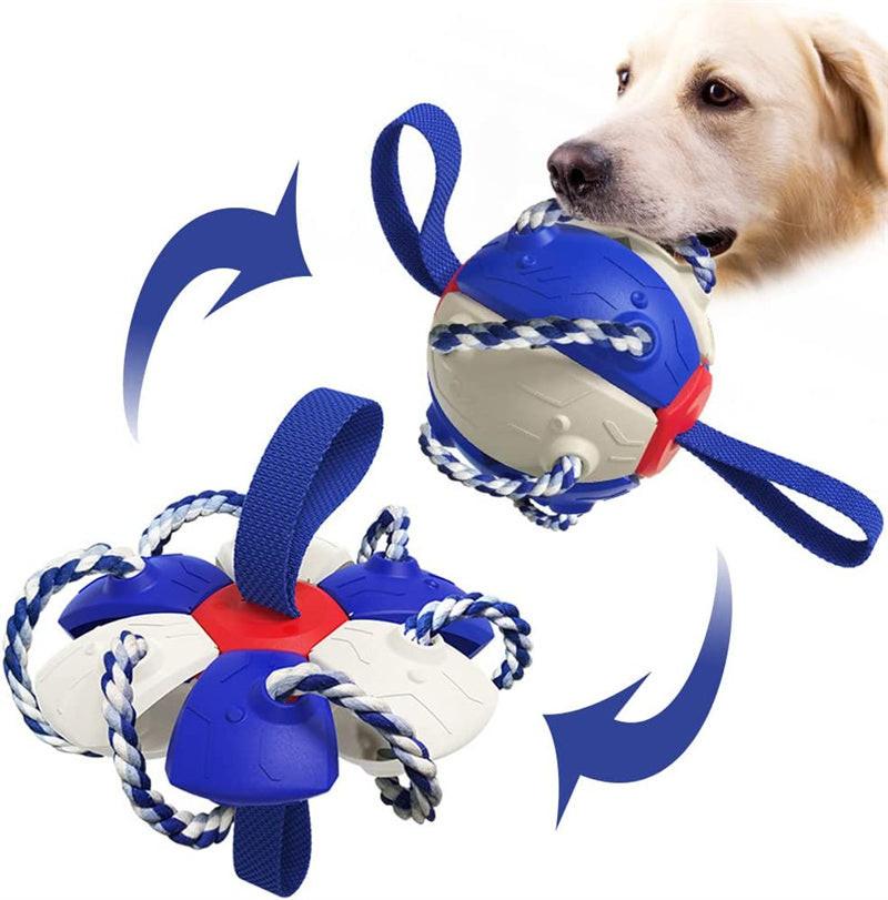 Interactive Dog Football Soccer Ball With Tabs Inflated Training Toy Outdoor Border Collie Balls Pet Products.