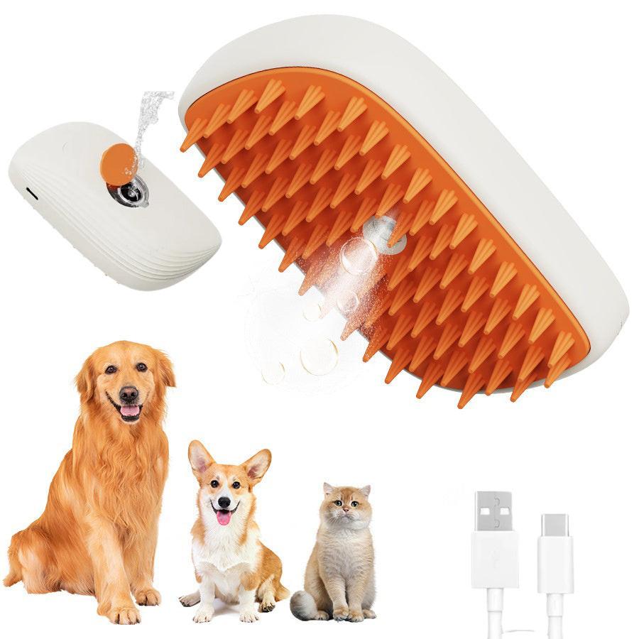 USB Rechargeable Pets Steam Brush Spray Massage Comb Pet Grooming Tools Cat Steam Comb Pet Products.