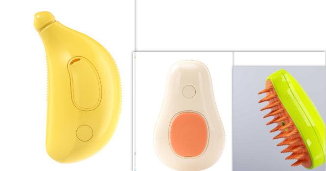 Steamy Cat Brush Cat Dog Grooming Comb Electric Self Cleaning Steam Cat Brush For Massage Avocado Shape Pet Spray Cat Grooming.
