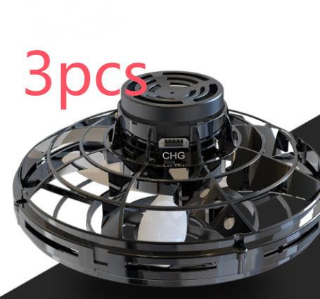 Mini Fingertip Gyro Interactive Decompression Toy Drone LED UFO Type Flying Helicopter Spinner Toy Kids.