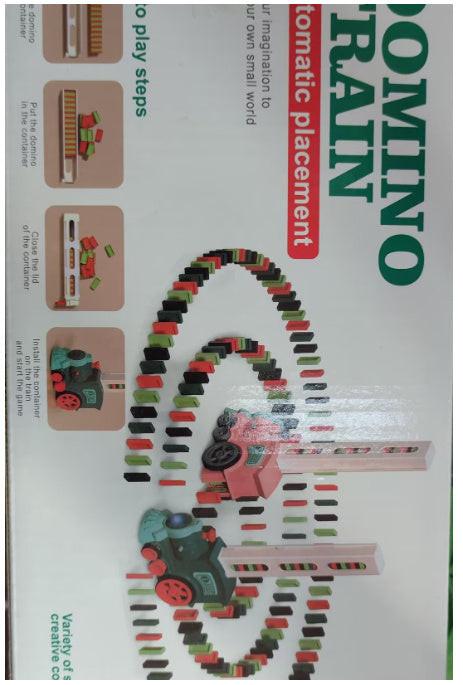 Domino Train Toys Baby Toys Car Puzzle Automatic Release Licensing Electric Building Blocks Train Toy.