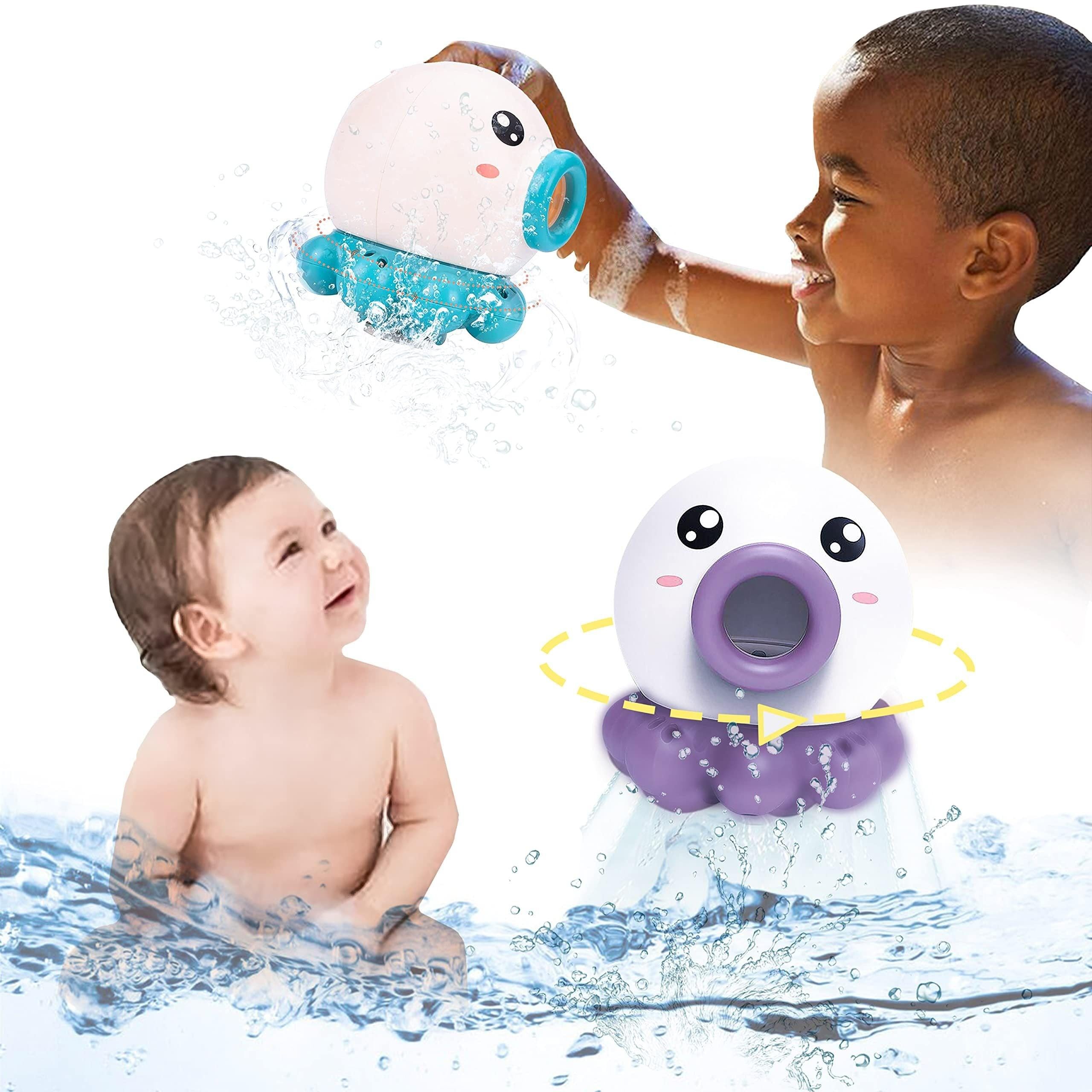 Octopus Fountain Bath Toy Water Jet Rotating Shower Bathroom Toy Summer Water Toys Sprinkler Beach Toys Kids Water Toys.