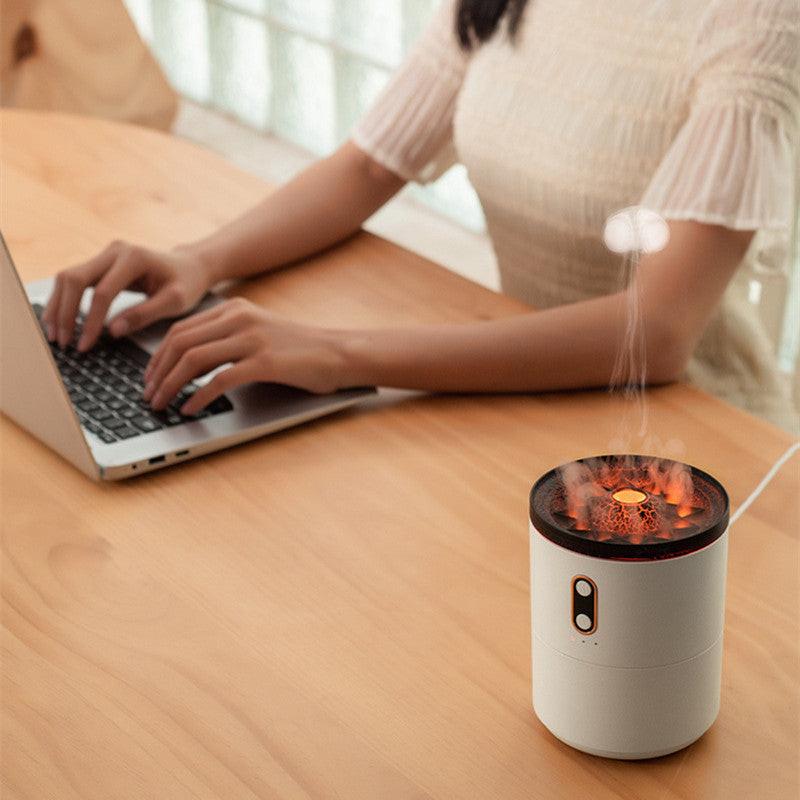 Volcanic Flame Aroma Essential Oil Diffuser USB Portable Jellyfish Air Humidifier Night Light Lamp Fragrance Humidifier.