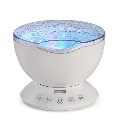 Ocean Wave Projector LED Night Light Remote Control TF Cards Music Player Speaker Aurora Projection.
