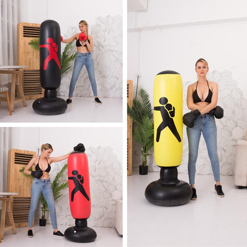 Fitness Inflatable Boxing Column Fighting Column Sandbag Vertical Venting Toy.
