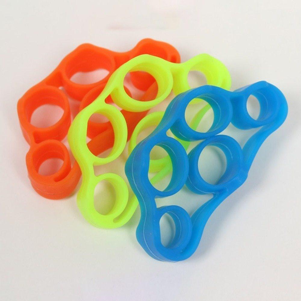 Silicone Finger Trainer Hand Gripper Resistance Bands Fitness.