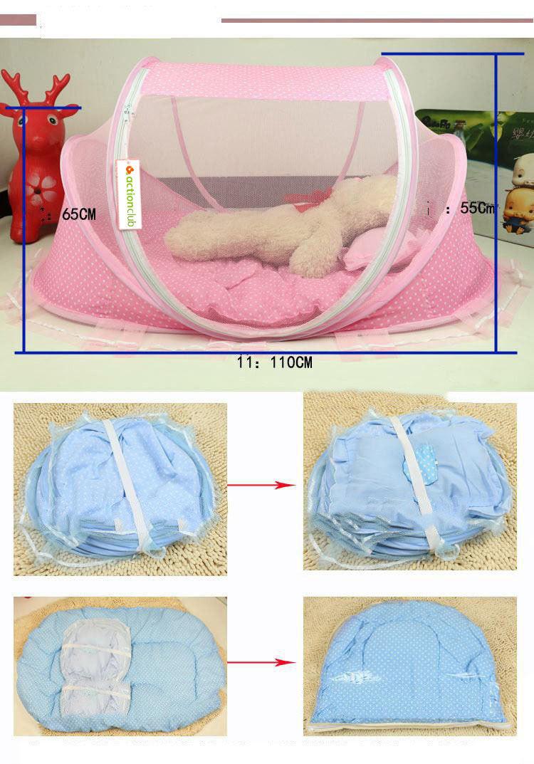 Foldable  Baby Bed Net With Pillow Net 2pieces Set.