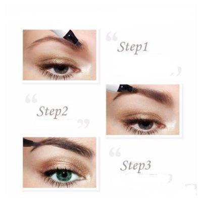 Waterproof Natural Eyebrow Pen Four-claw Eye Brow Tint Fork Tip Eyebrow Tattoo Pencil.
