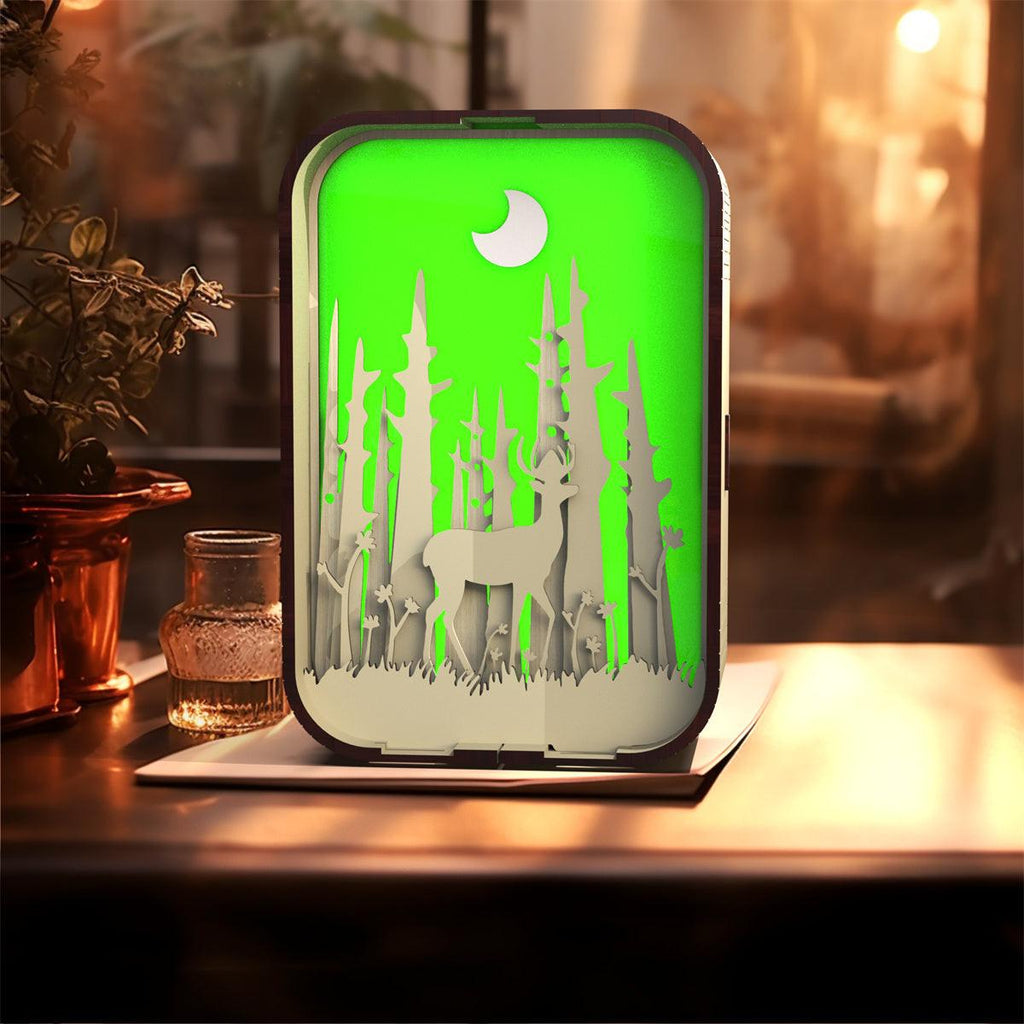 Woodcarving Light Creative Gift Minimalist Bedside Night Light Decoration Desktop Decoration Birthday Gift.