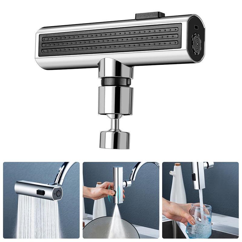 Kitchen Faucet Waterfall Outlet Splash Proof Universal Rotating Bubbler Multifunctional Water Nozzle Extension Kitchen Gadgets.