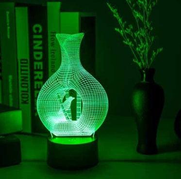Creative 3D night light LED lamp.