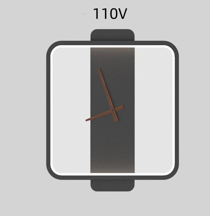 Nordic Wall Lamp Bedroom Bedside Lamp Clock Modeling Lamp.