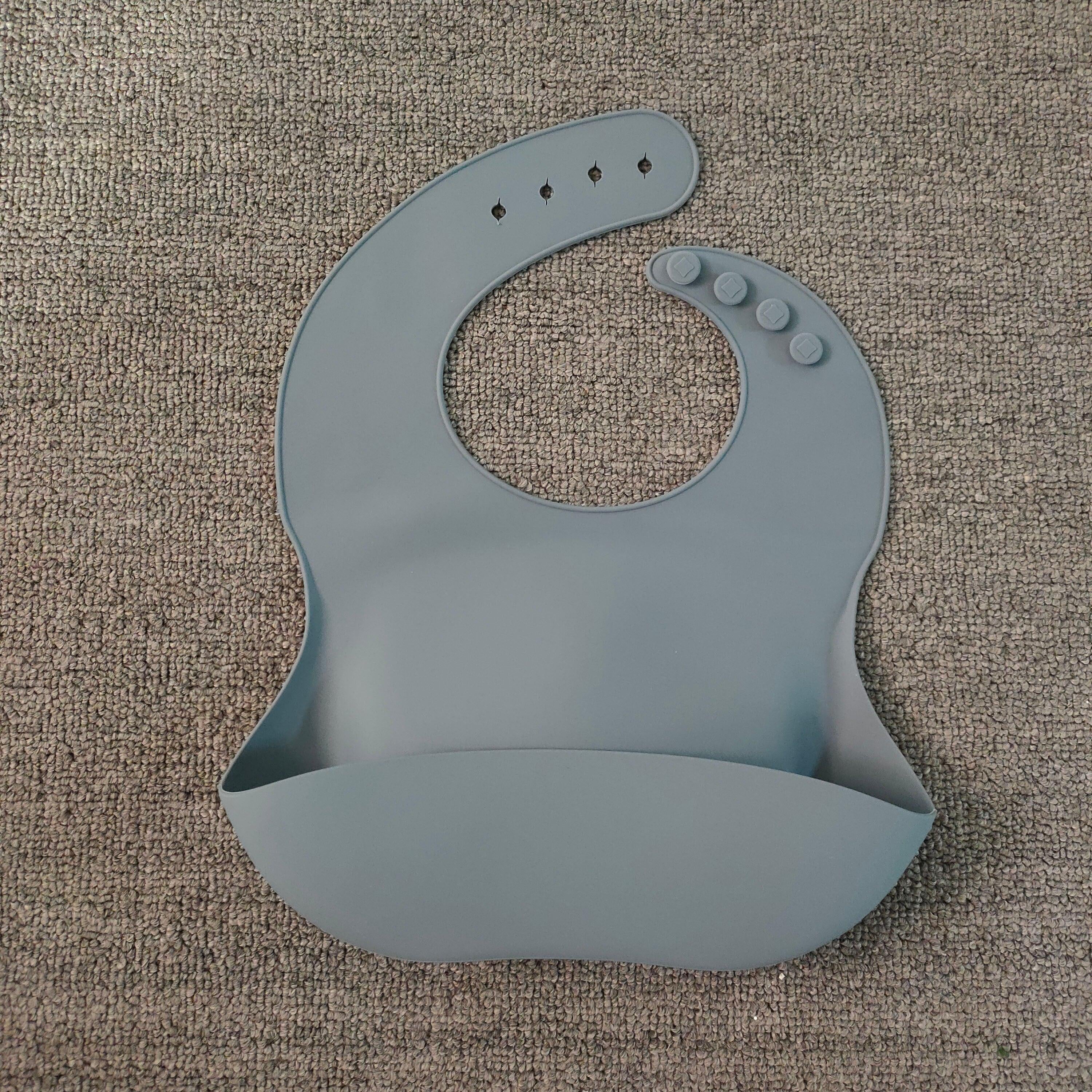 Soft Waterproof Silicone Baby Bib with Food Catcher, Baby Silicone Bib.