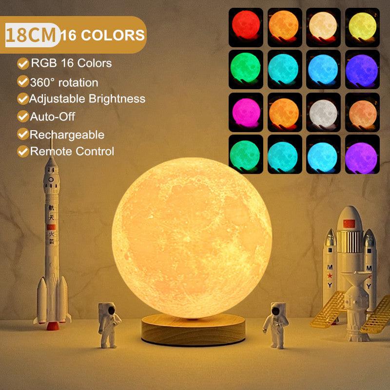 Creative 3D Magnetic Floating Levitating Moon Lamp Touch Control 3 Color Moon Light Lunar Night Light For Home Office Room Decor.