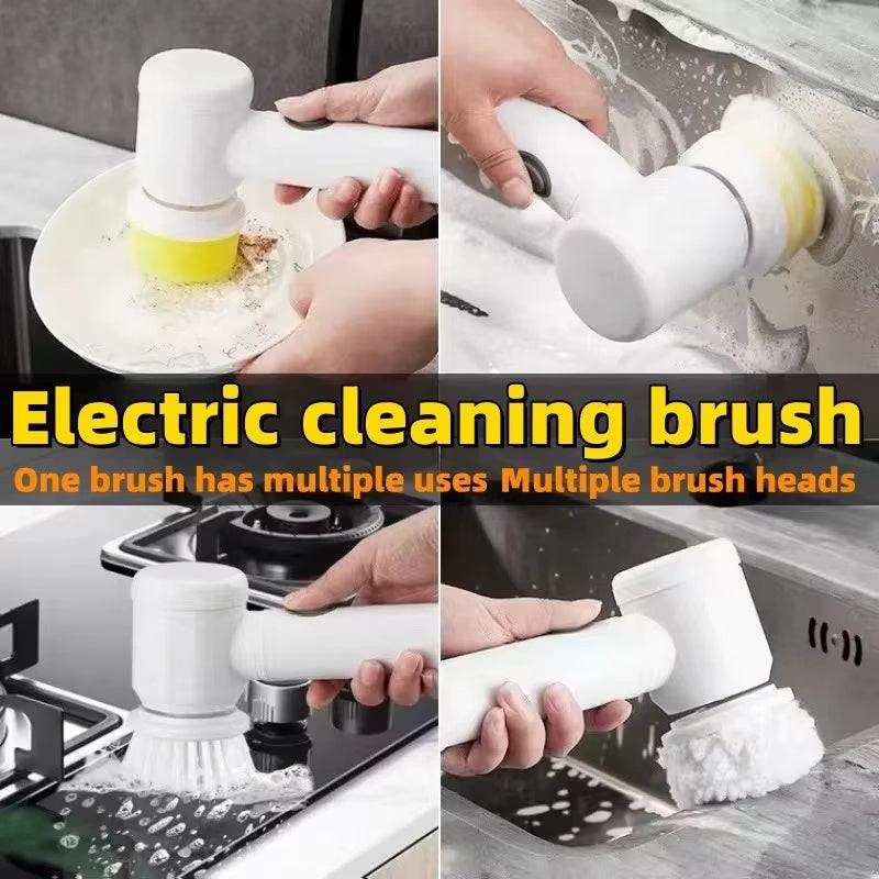 Electric Cleaning Brush Magic Brush Electric Bathtub Brush Housework 5 In 1 Cleaning Brush Electric Bathtub Brush Cleaning Brushes.