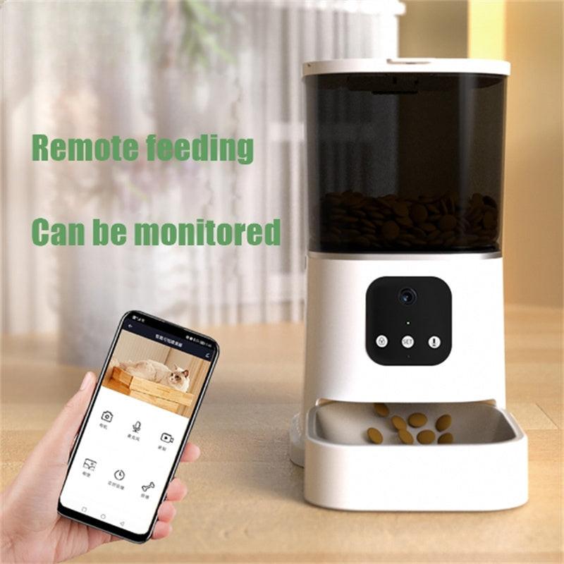 Pet Automatic Feeder Large Capacity Smart Voice Recorder APP Control Timer Feeding Cat Dog Food Dispenser With WiFi Pet Bo.