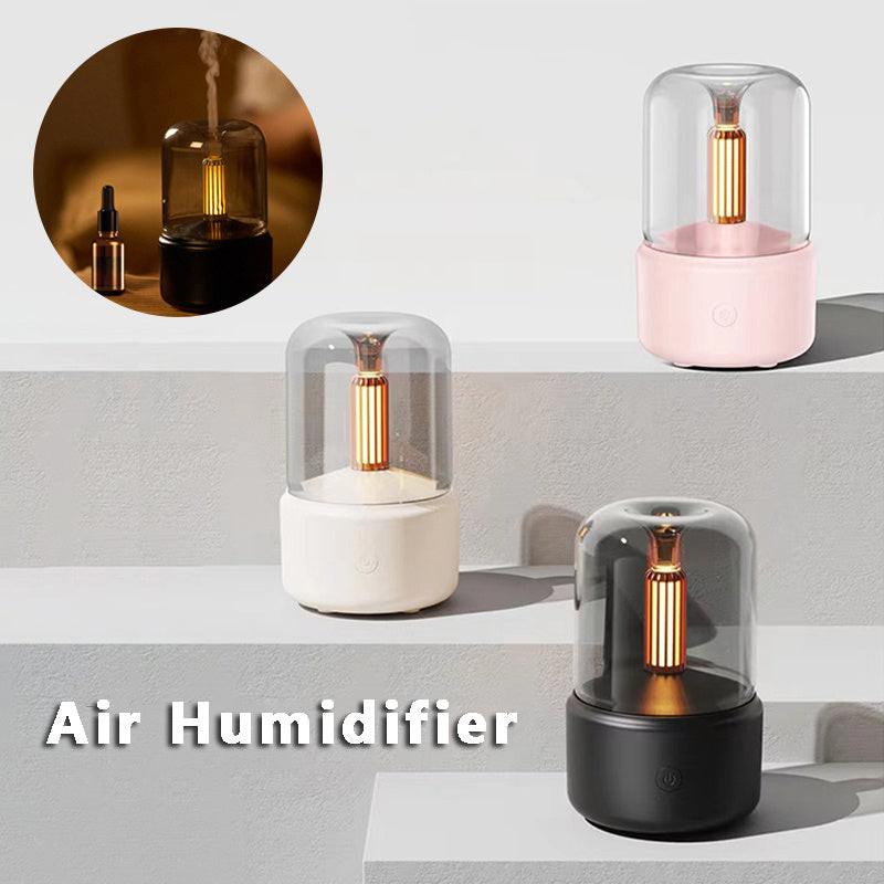 Atmosphere Light Humidifier Candlelight Aroma Diffuser Portable 120ml Electric USB Air Humidifier Cool Mist Maker Fogger 8-12 Hours With LED Night Light.