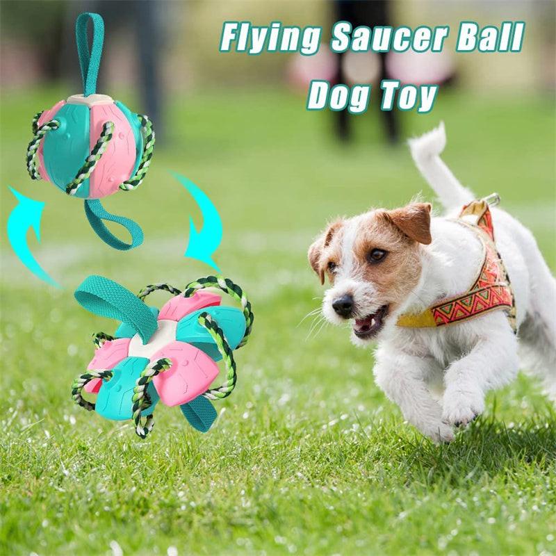 Interactive Dog Football Soccer Ball With Tabs Inflated Training Toy Outdoor Border Collie Balls Pet Products.