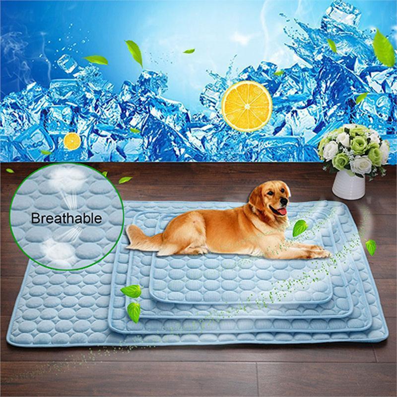 Pet Dog Cat Ice Silk Cold Nest Pad For Cooling In Summer.