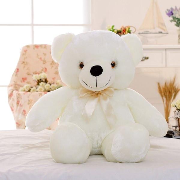 Creative Light Up LED Teddy Bear Stuffed Animals Plush Toy Colorful Glowing Christmas Gift For Kids Pillow.