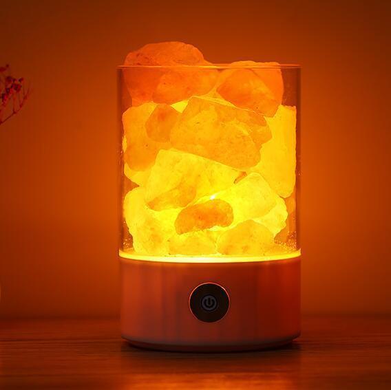 USB Crystal Light Himalayan Salt LED Lamp.