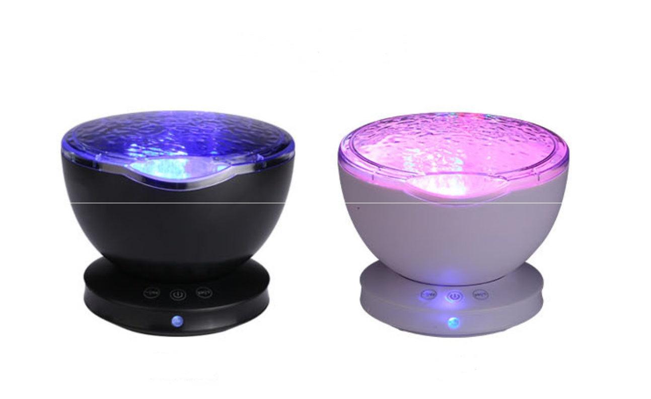 Ocean Wave Projector LED Night Light Remote Control TF Cards Music Player Speaker Aurora Projection.