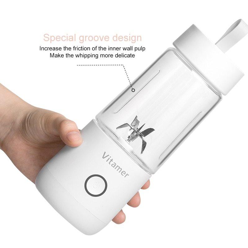 350ml Portable Blender Juicer Electric USB Rechargeable Mixer Smoothie Slushy Cup Juice Blender Bottle USB Charging Kitchen Gadgets.