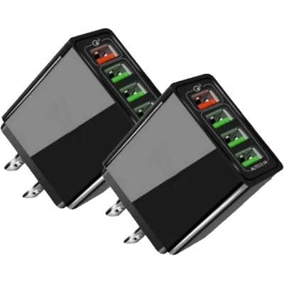 Illuminated 4USB Mobile Phone Charger 3A Charging Head.