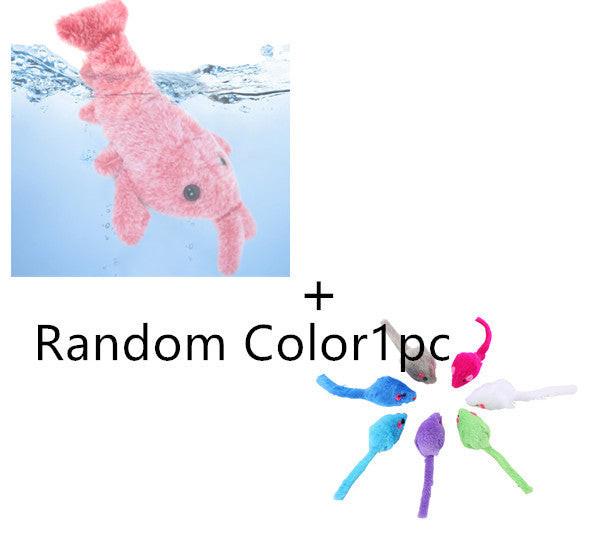 Pet Toys Electric Jumping Shrimp USB Charging Simulation Lobster Funny Cat Plush Pets Toy.