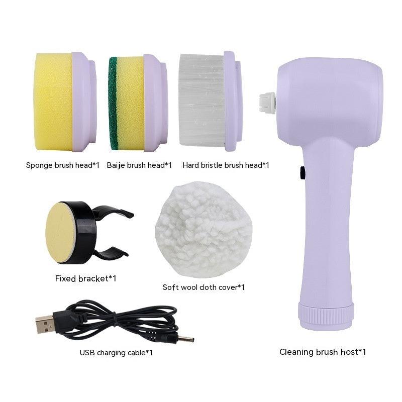 Electric Cleaning Brush 4 In 1 Spinning Scrubber Handheld Electric Cordless Cleaning Brush Portable.
