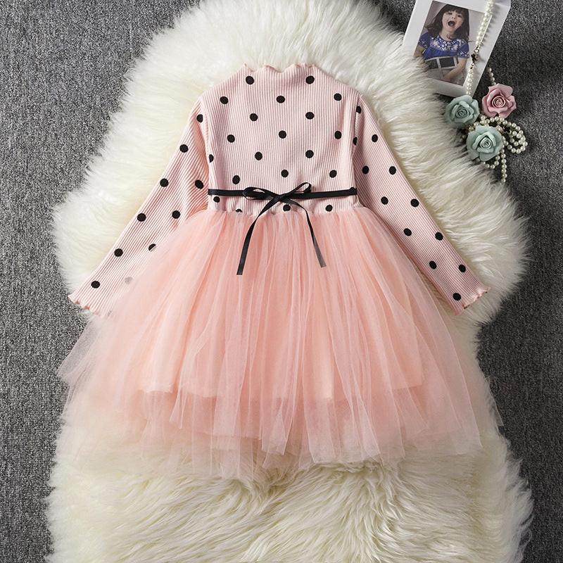 Baby Girls Spring Winter Long Sleeve Tutu Lace Dresses Infantil Newborn 1st Birthday Party Clothes Christening Gown Casual Wear.