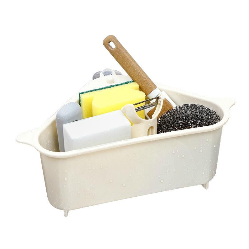 Kitchen Sink Multi-function Triangle Storage Rack Multi-purpose Dishwashing Sponge Drain Rack Storage Rack.