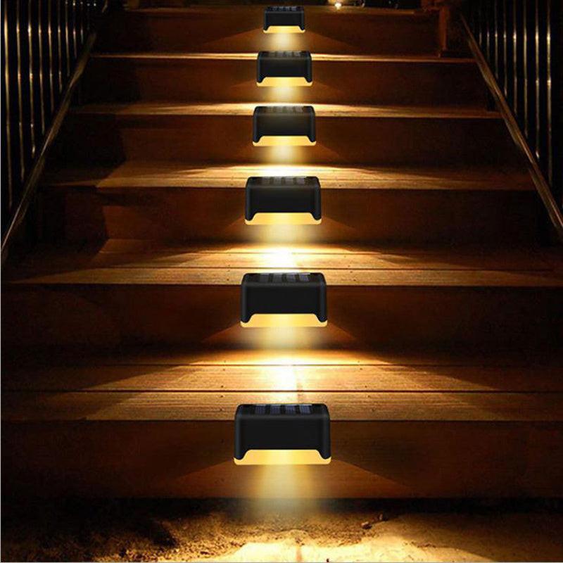 New Upgrade Waterproof LED Solar Fence Lamp Solar Deck Lights Solar Step Light Outdoor For Patio Stairs Garden Pathway Step Yard.
