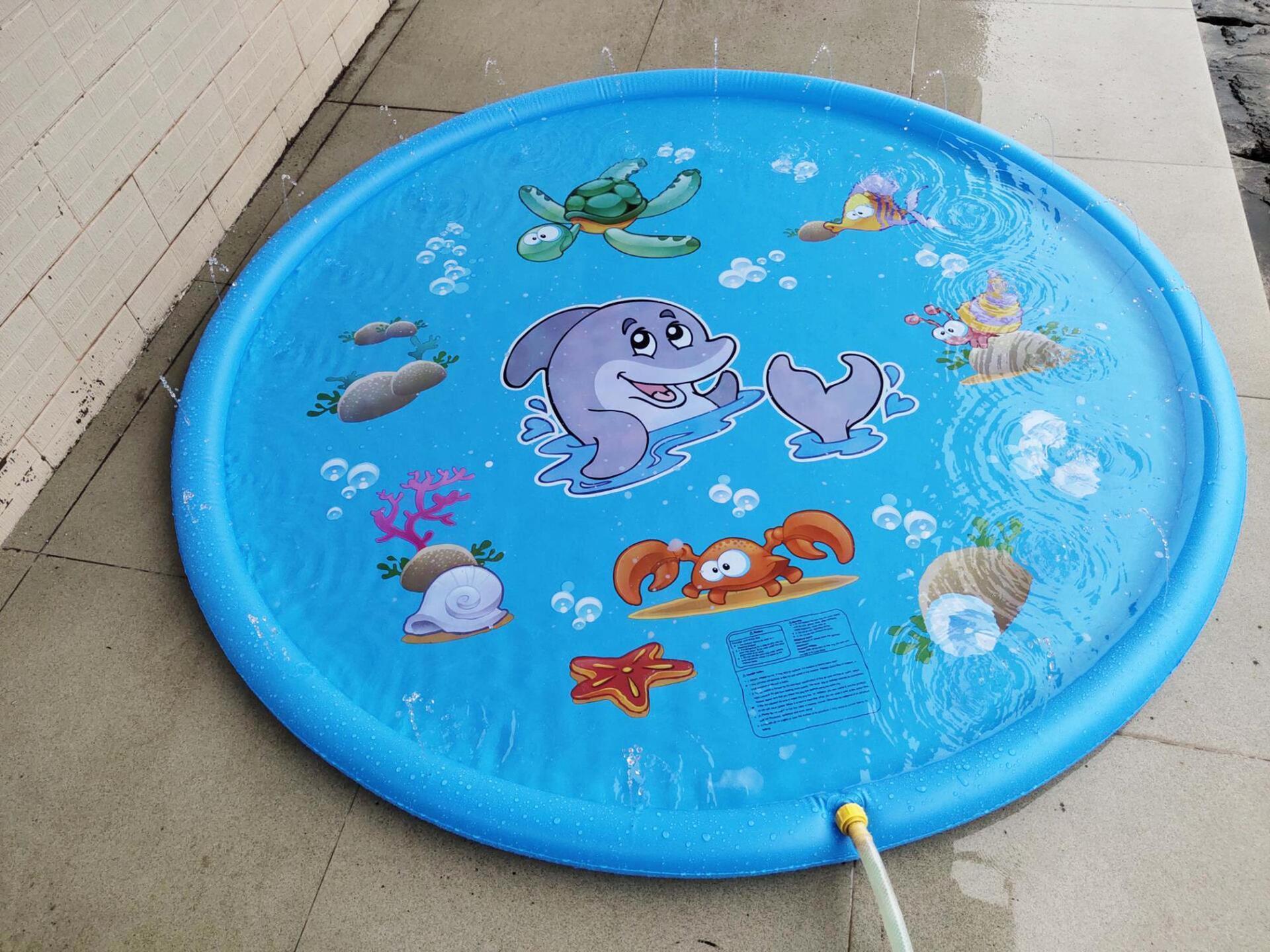 Durable Children's Water Spray Pool Mat Splash Sprinkle Play Pad Mat.