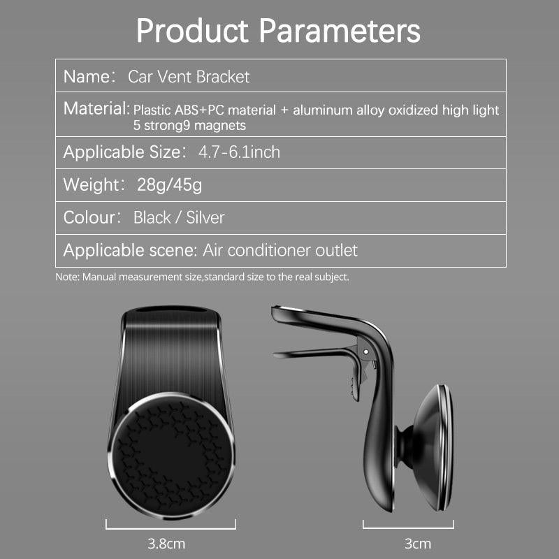 Magnetic Car Phone Holder Air Vent Magnet Mount Smartphone Phone Holder Car Rotation Bracket.