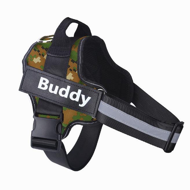 Personalized Dog Harness NO PULL Reflective Breathable Adjustable Pet Harness Vest For Small Large Dog Custom Patch Pet Supplies.