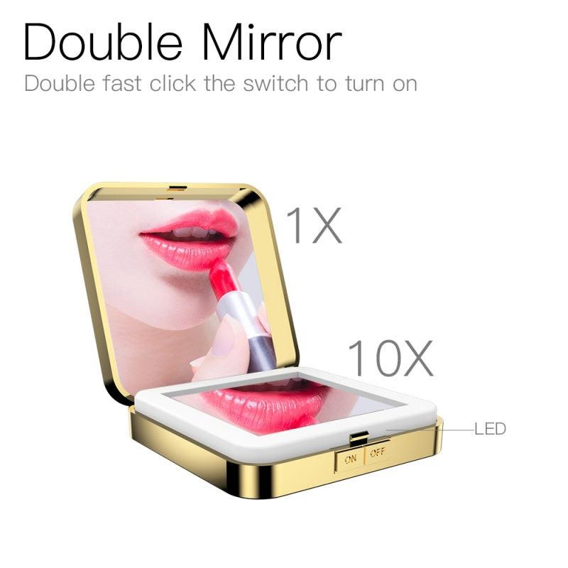 Makeup mirror.