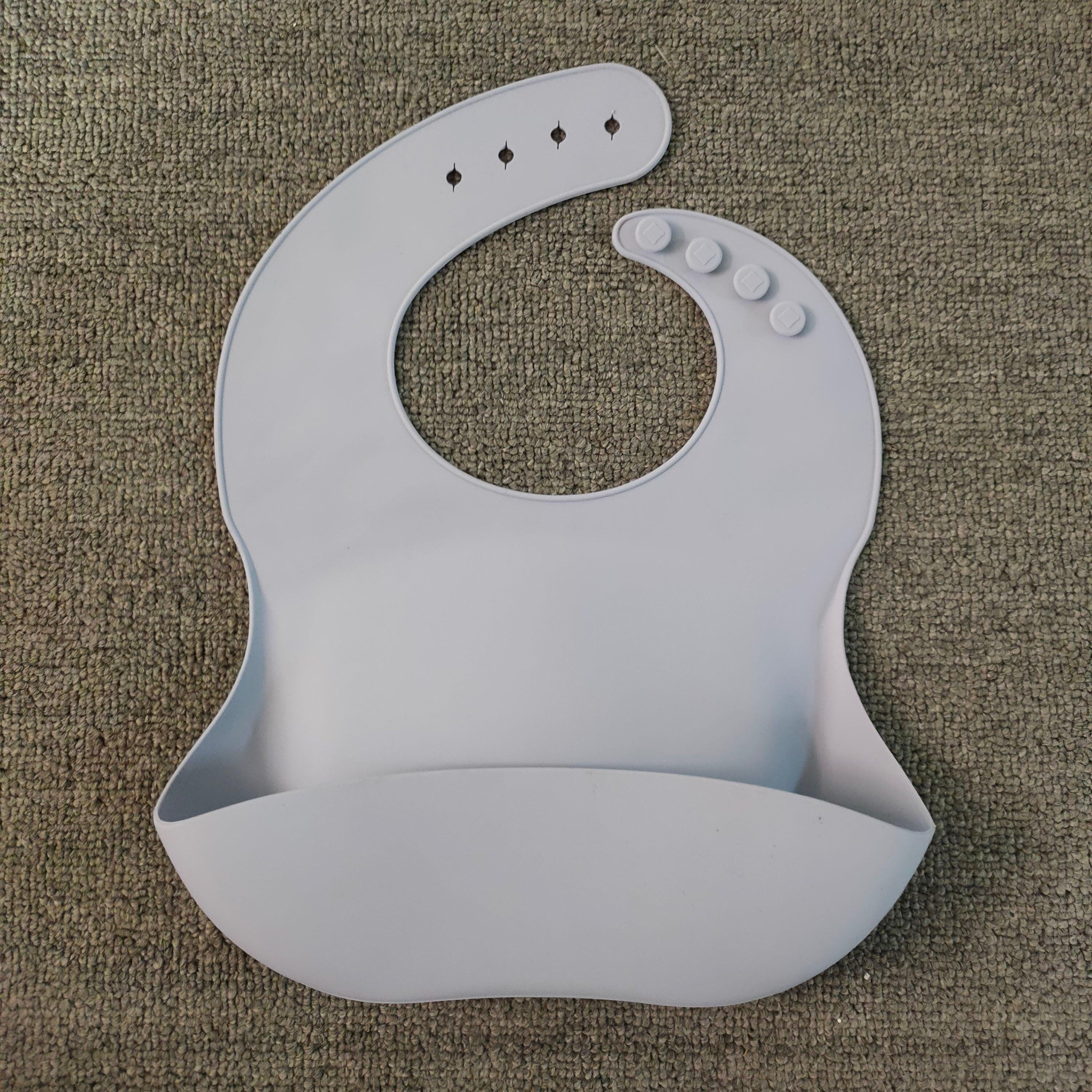 Soft Waterproof Silicone Baby Bib with Food Catcher, Baby Silicone Bib.