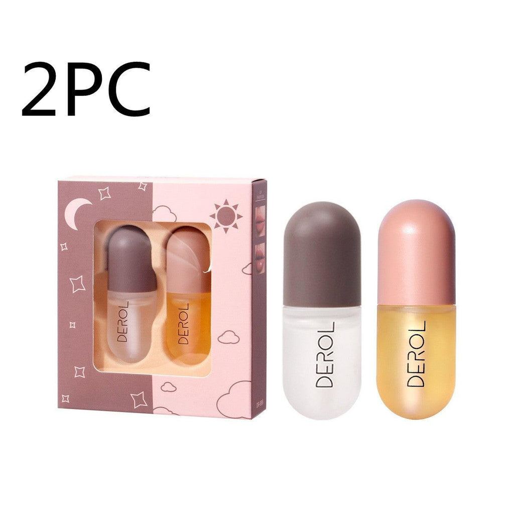 Day Night Instant Volume Lip Plumper Oil Clear Lasting Nourishing Repairing Reduce Lip Fine Line Care Lip Beauty Cosmetic.