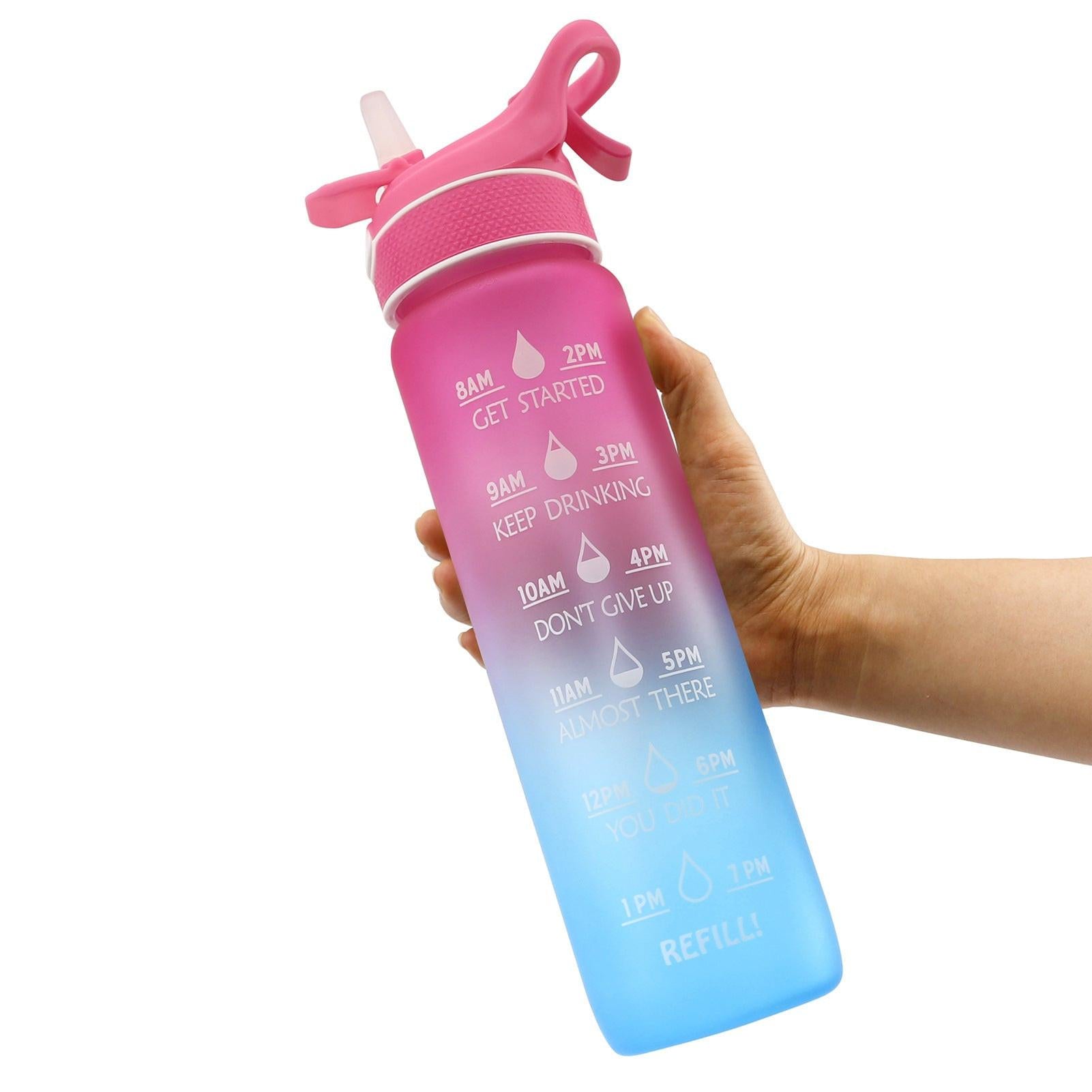 Water Bottle Scrub Bounce Cover Straw Space Cup Sports Water Bottle.