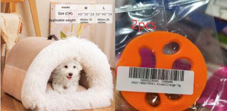 New Splice Portable Pet Nest Portable Autumn And Winter Warm Dog Nest Moisture-proof Long Fur Cat Nest Cross Border Pet Nest.